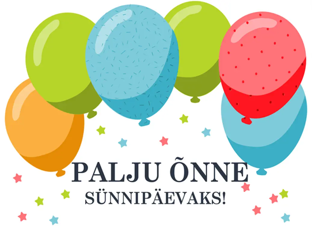 Õhupallidega sünnipäevakaart