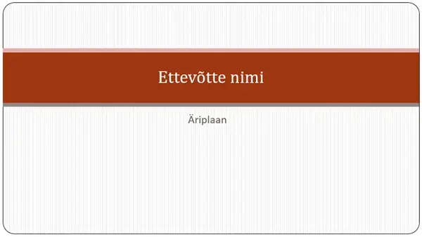 Äriplaani esitlus