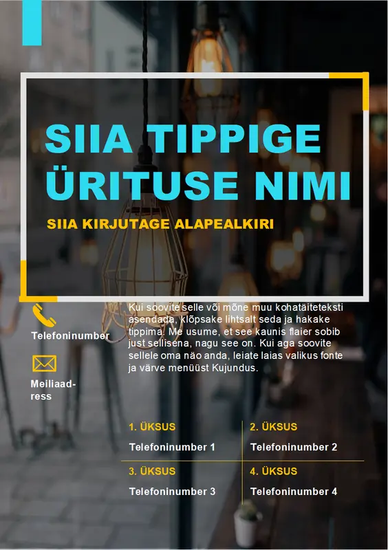 Tänapäevase kujundusega flaier