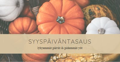 Juhlista syksyn päiväntasaus orange modern-simple