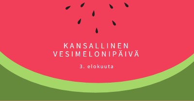 Kansallinen vesimelonipäivä pink modern-simple