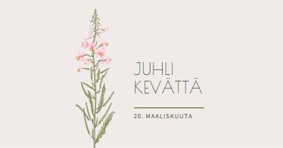 Juhli kevättä white vintage-botanical