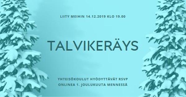 Talvinen ihmemaa blue modern-simple