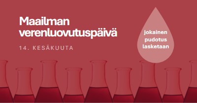 Maailman verenluovutuspäivä red modern-bold