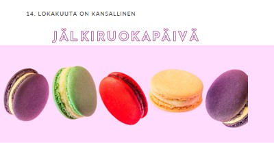 Älä jää paitsi jälkiruokapäivästä purple modern-bold