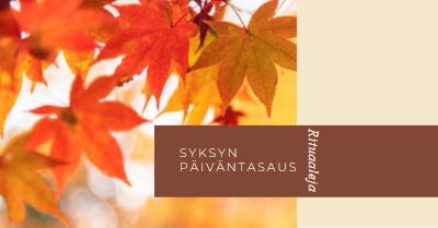 Syksyn päiväntasaus orange modern-simple