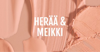 Herää & meikin pink modern-simple