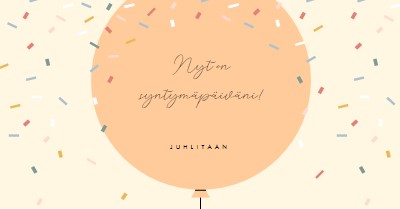 Juhlitaan syntymäpäivääni yellow whimsical-line