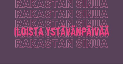 Rakastan sinua, Valentine. purple modern-bold