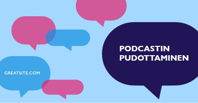 Podcastin pudottaminen nyt blue modern-color-block