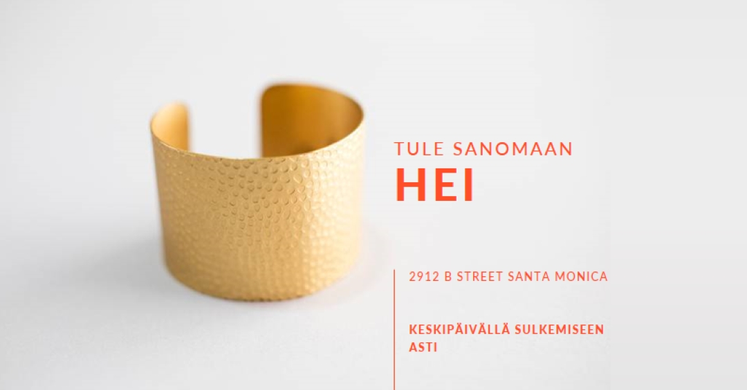 Tule tervehtimään white modern-bold