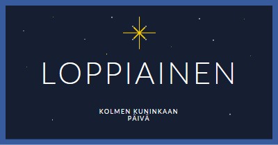 Epiphanyn tarkkaileminen blue modern-simple