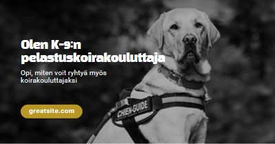 Olen pelastuskoirakouluttaja black modern-simple