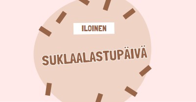 Hyvää suklaapäivää brown organic-simple