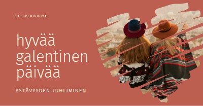 Naisten ystävyyssuhteiden juhliminen red modern-simple