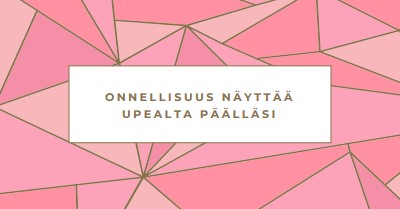 Onnelliset palautukset pink modern-simple