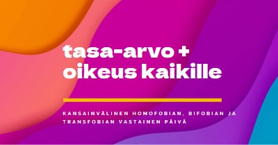 Kansainvälisen homofobian vastaisen päivän kunnia purple modern-bold