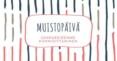 Sankareidemme kunnioittaminen white whimsical-line