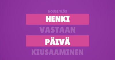 Vastusta kiusaamista purple modern-bold