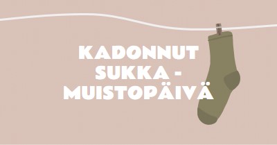 Kadonnut sukkamuistopäivä brown whimsical-color-block