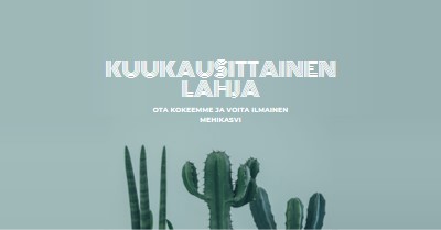 Kuukausittainen lahjakoe green modern-simple