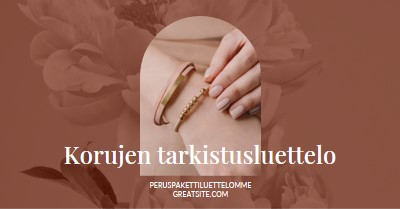 Korujen tarkistusluettelo pink organic-boho