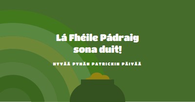 Hyvää Pyhän Patrickin päivää green vintage-retro