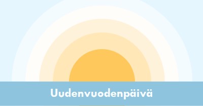 Uudenvuodenpäivän aurinko blue modern-simple