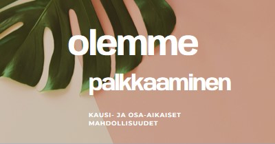 Palkkaamme kausityöntekijöitä pink modern-simple