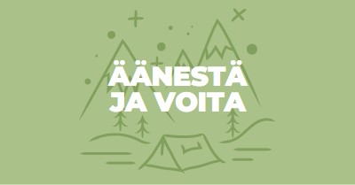 Äänestä ja voita green whimsical-line