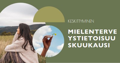 Mielenterveyteen keskittyminen green modern-simple