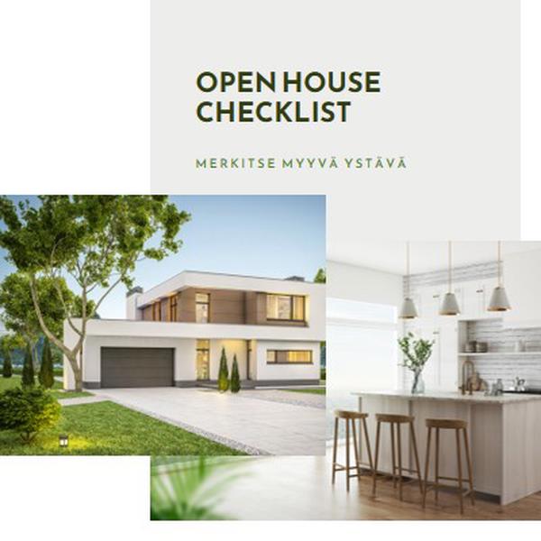 Open house checklist white modern-simple