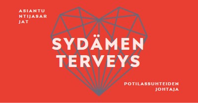 Sydämesi terveys red modern-bold