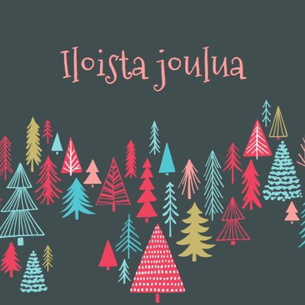 Iloista joulua green whimsical-line