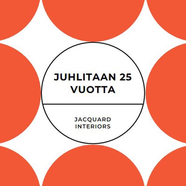 Juhlitaan 25 vuotta orange modern-geometric-&-linear