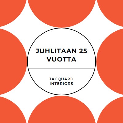 Juhlitaan 25 vuotta orange modern-geometric-&-linear