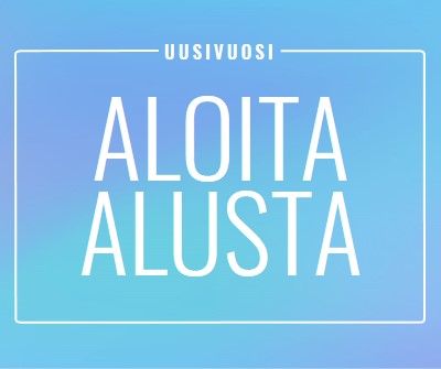 Aloita alusta blue modern-bold