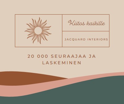 20 000 seuraajaa ja laskeminen pink organic-boho