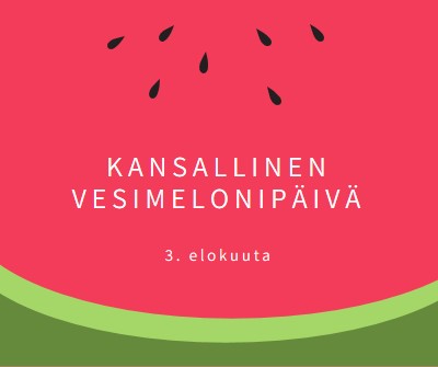 Kansallinen vesimelonipäivä pink modern-simple