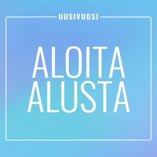 Aloita alusta blue modern-bold