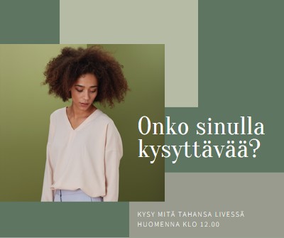 Onko sinulla kysyttävää? green modern-simple