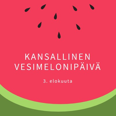 Kansallinen vesimelonipäivä pink modern-simple