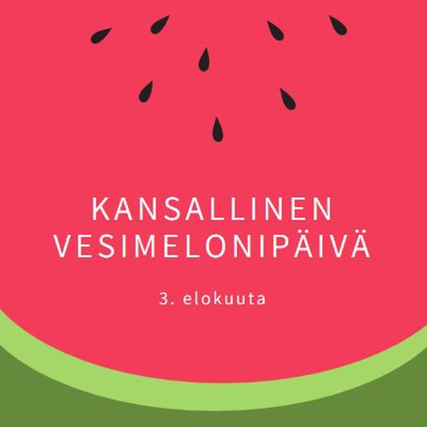 Kansallinen vesimelonipäivä pink modern-simple