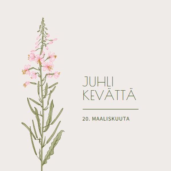 Juhli kevättä white vintage-botanical