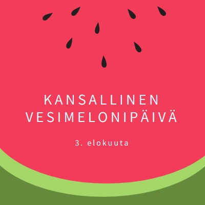 Kansallinen vesimelonipäivä pink modern-simple