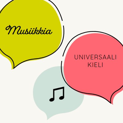 Musiikillinen kieli white whimsical-line