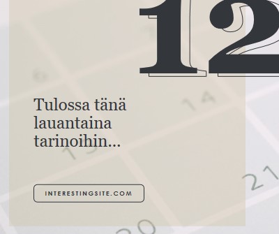 Tulossa lauantaina gray modern-simple