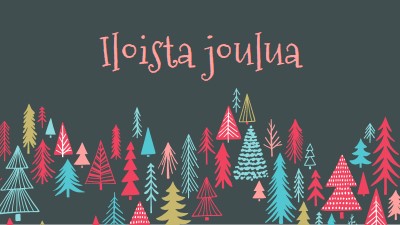 Iloista joulua green whimsical-line