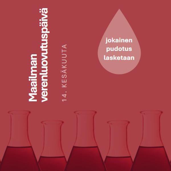 Maailman verenluovutuspäivä red modern-bold