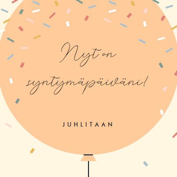 Juhlitaan syntymäpäivääni yellow whimsical-line